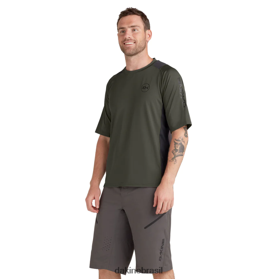 turfa verde Dakine homens camisa de ciclismo manga curta vectra roupas 866244171