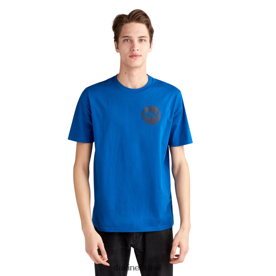 azul ultramarino Dakine homens camiseta manga curta ondas globais roupas 866244213
