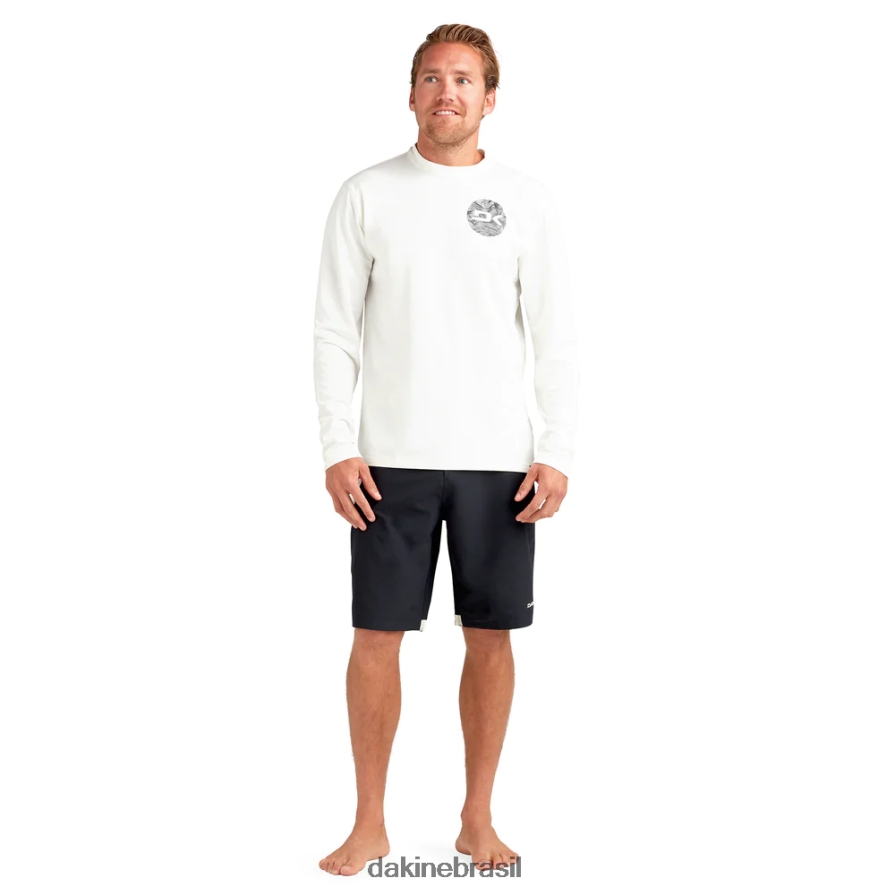 surfar branco Dakine homens missão folgada manga comprida rashguard tripulação roupas 866244241
