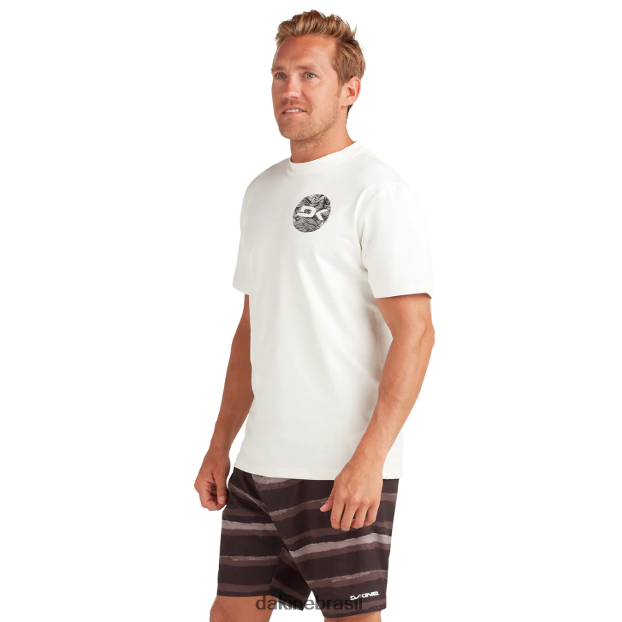 surfar branco Dakine homens missão folgada manga curta rashguard tripulação roupas 866244245