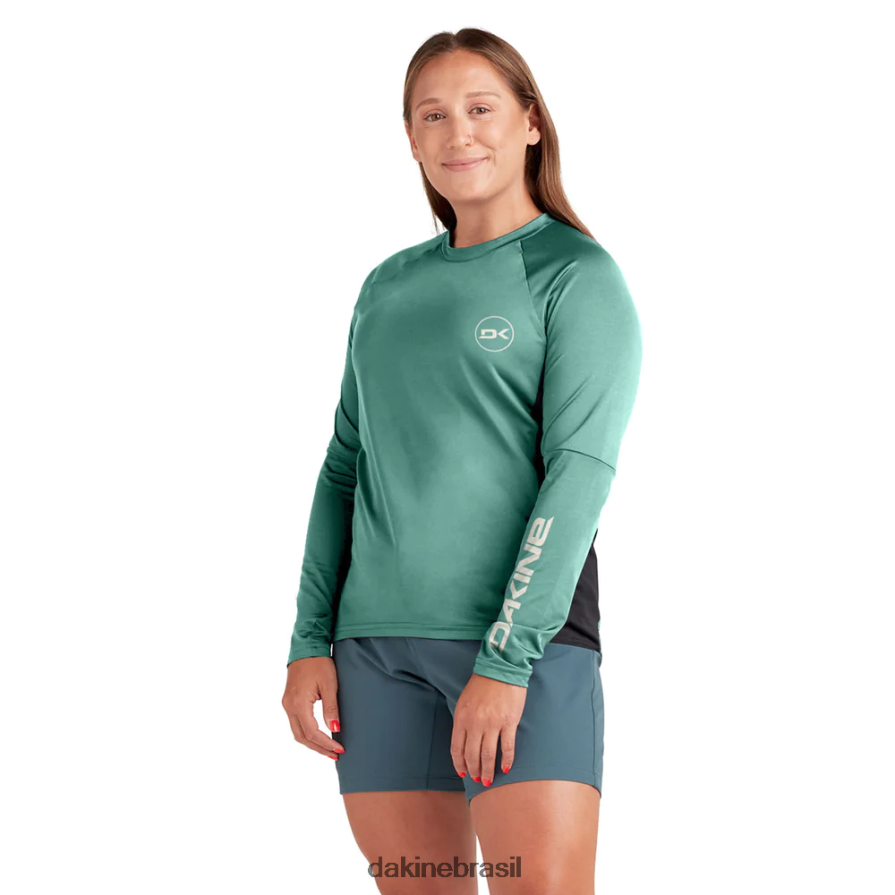 horizonte azul Dakine mulheres camisa de ciclismo manga longa vectra roupas 866244331
