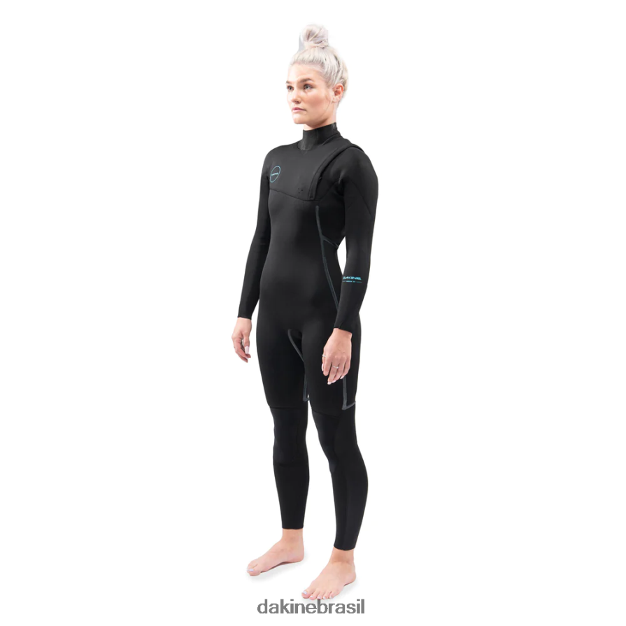 preto Dakine mulheres roupa de neoprene completa com zíper no peito da missão 4/3 mm roupas 866244741