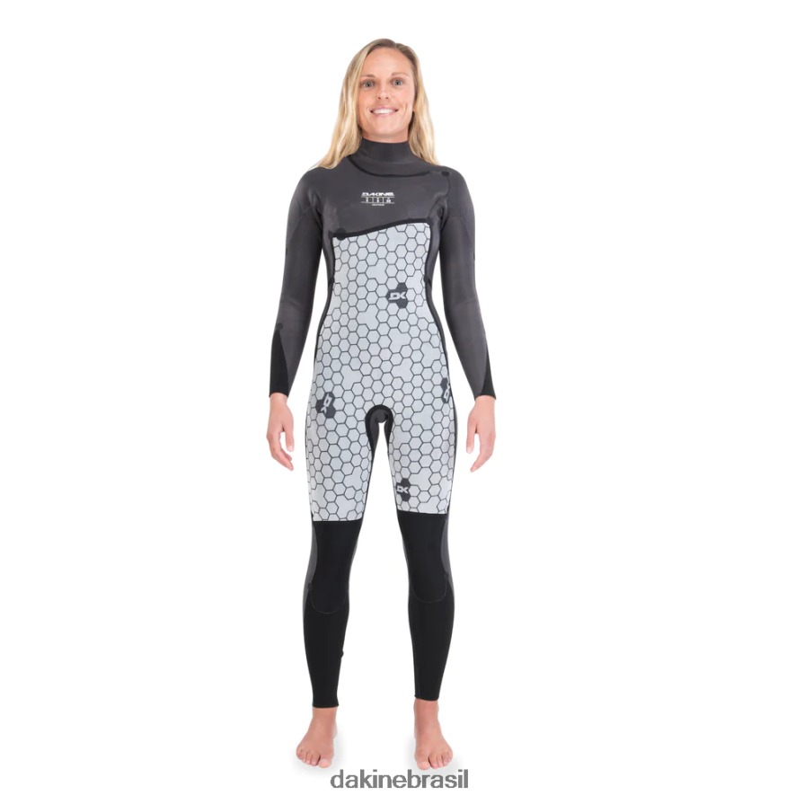 preto Dakine mulheres roupa de neoprene completa com zíper no peito da missão 4/3 mm roupas 866244741