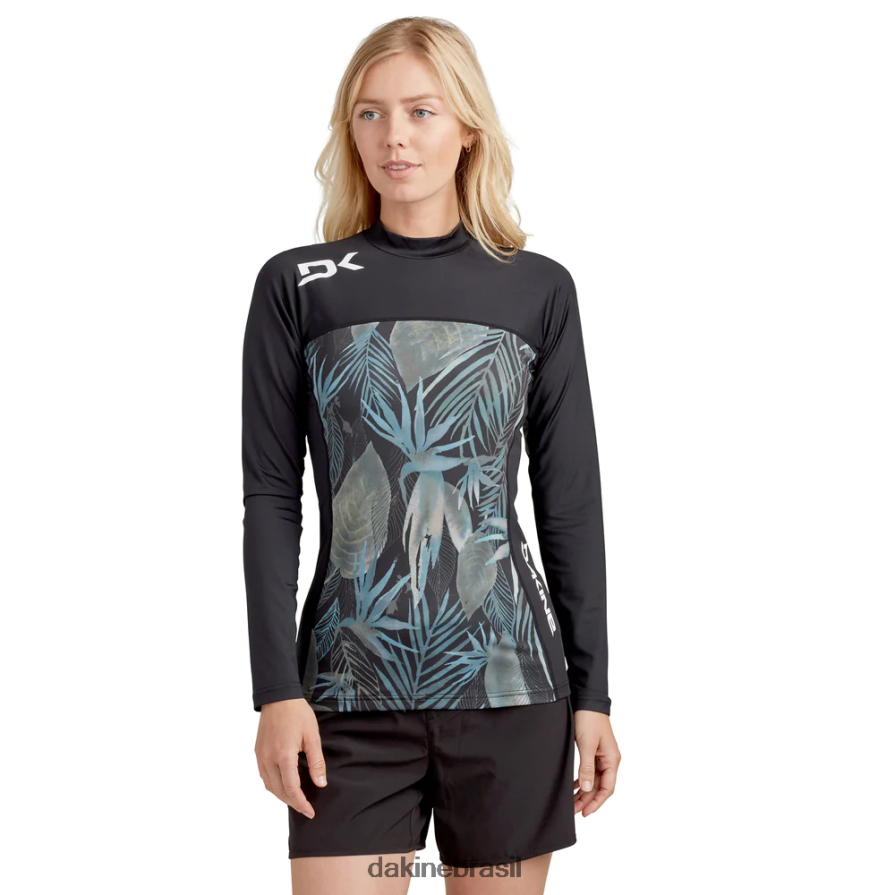 estampa nahele Dakine unissex tripulação de rashguard de manga comprida com ajuste confortável hd roupas 866244344